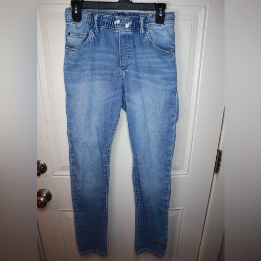 GAP Light Blue Drawstring Jogger Denim Skinny Jeans SIZE YOUTH XXL